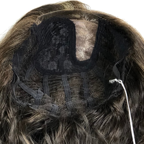 Dark Red Brown with Gold Wavy Bob Lace Front Wig - Picture 8 of 8